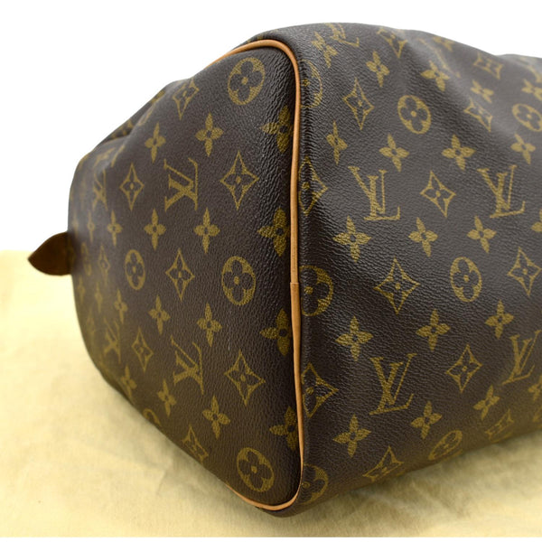 LOUIS VUITTON Speedy 40 Monogram Canvas Satchel Bag Brown