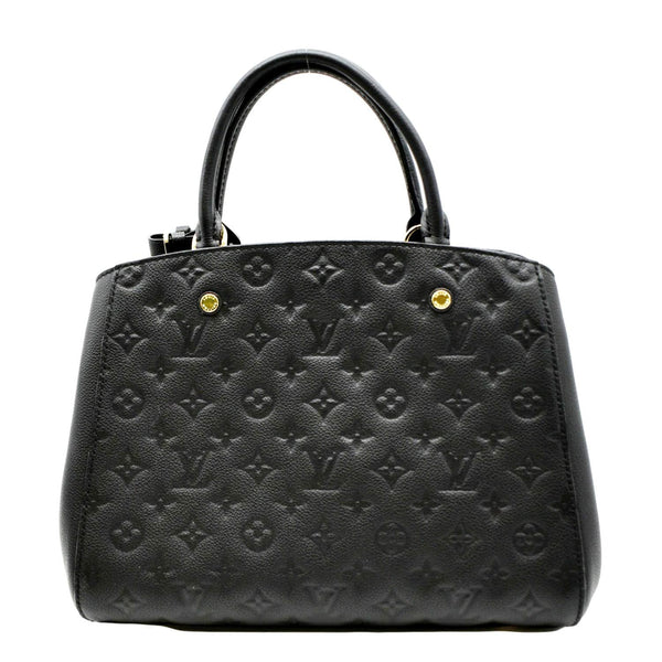 LOUIS VUITTON Montaigne MM Monogram Empreinte Satchel Bag Black
