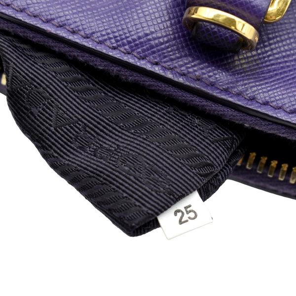PRADA Lux Promenade Saffiano Leather Shoulder Bag Purple