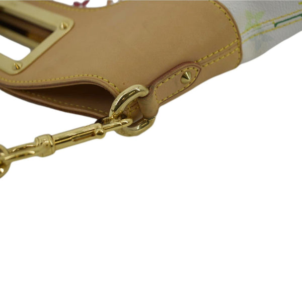 LOUIS VUITTON Judy MM Monogram Canvas Shoulder Bag White