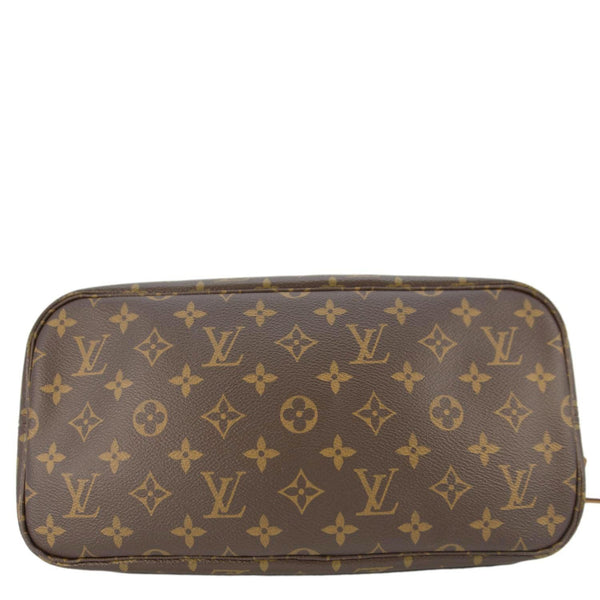 LOUIS VUITTON Neverfull MM V Monogram Canvas Tote Bag Brown