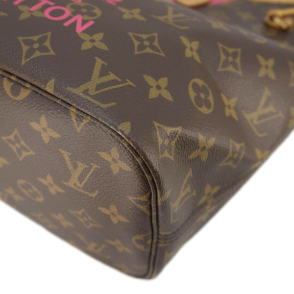 LOUIS VUITTON Neverfull MM V Monogram Canvas Tote Bag Brown