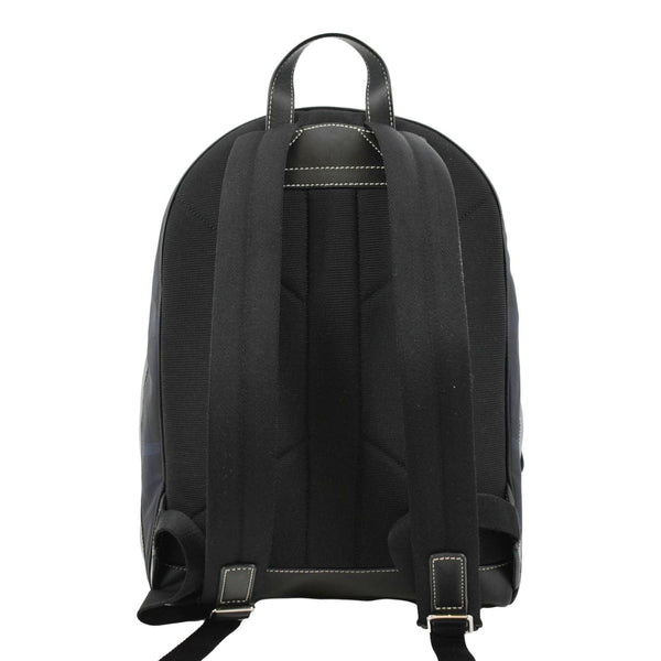 BURBERRY Rocco Check Fabric Backpack Navy Blue