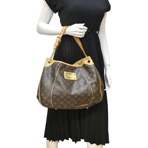 LOUIS VUITTON Galliera PM Monogram Canvas Hobo Shoulder Bag Brown