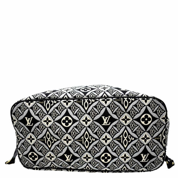 LOUIS VUITTON Since 1854 Neverfull MM Jacquard Shoulder Bag Grey