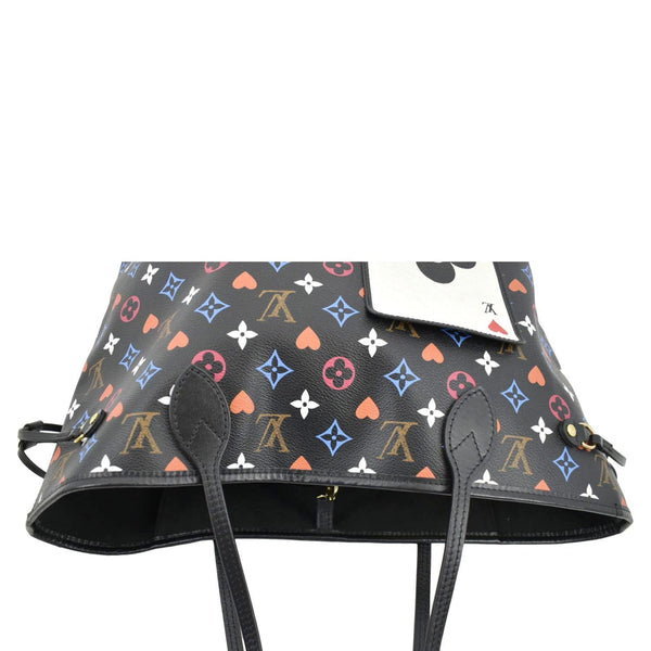 LOUIS VUITTON Game On Neverfull MM Monogram Canvas Tote Bag Black