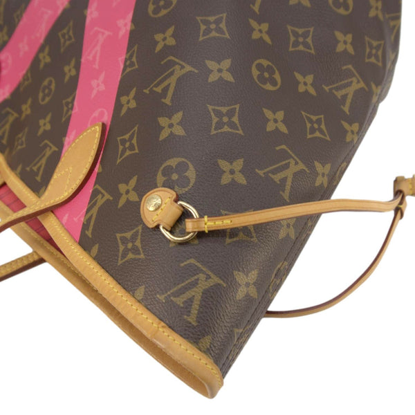 LOUIS VUITTON Neverfull MM V Monogram Canvas Tote Bag Brown