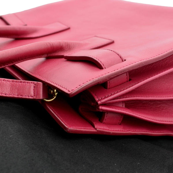 Yves Saint Laurent Sac de Jour Leather Shoulder Bag Pink Color - Top Left