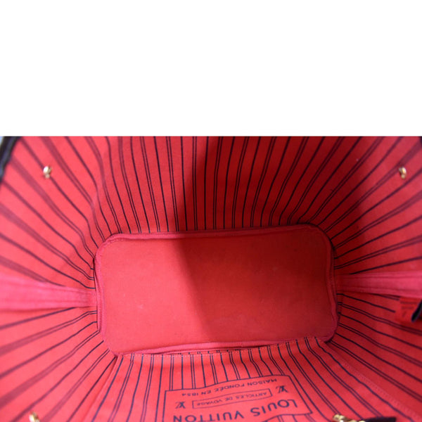 LOUIS VUITTON Neverfull MM Damier Ebene Tote Bag Brown