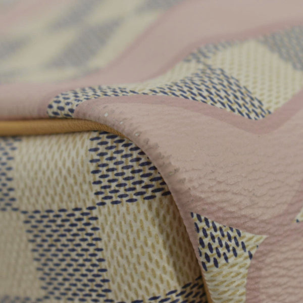 LOUIS VUITTON Tahitienne Speedy 30 Damier Azur Satchel Bag Rose Ballerine