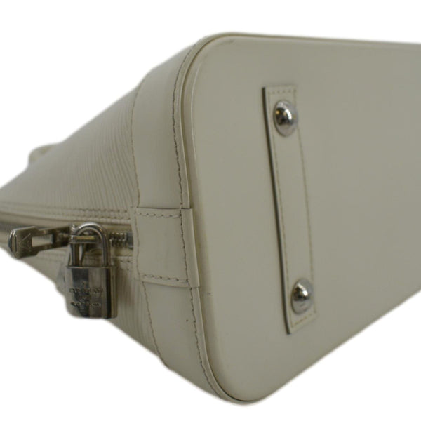 LOUIS VUITTON Alma PM Epi Leather Satchel Bag Ivory