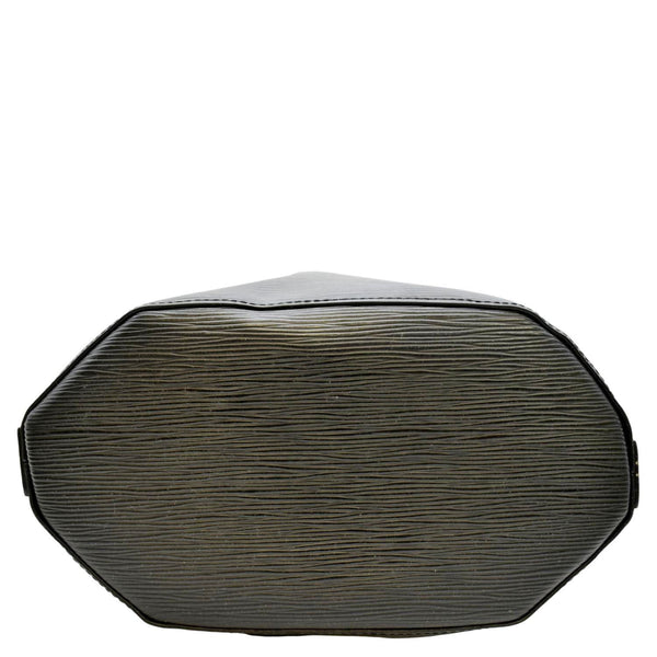 LOUIS VUITTON Twist Epi Leather Bucket Crossbody Bag Black