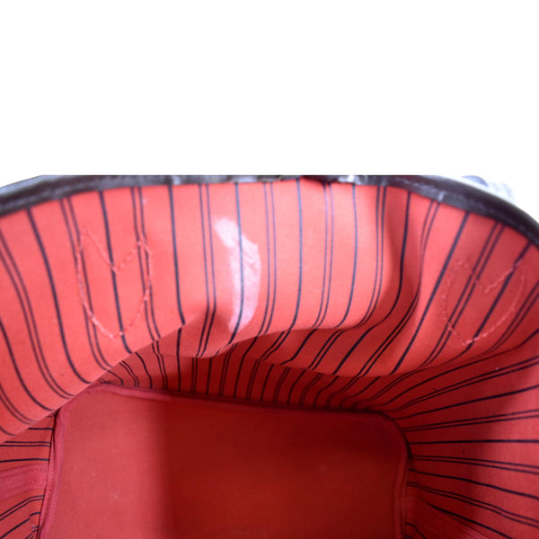 LOUIS VUITTON Neverfull MM Damier Ebene Tote Bag Brown