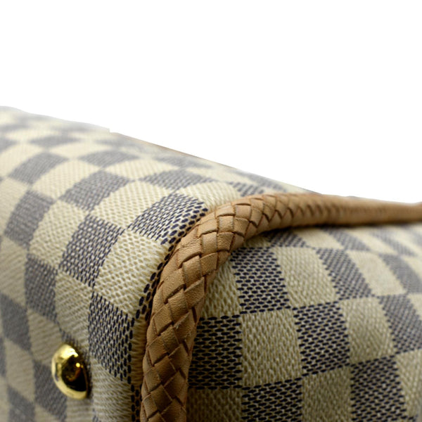 LOUIS VUITTON Propriano Damier Azur Tote Shoulder Bag White