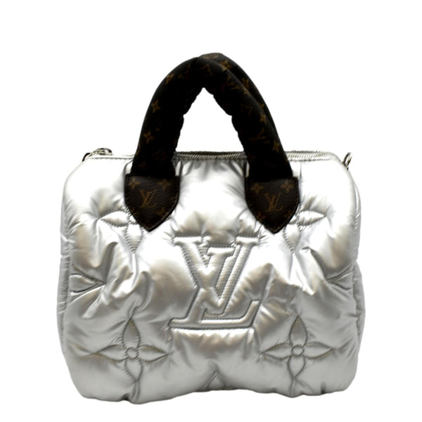 LOUIS VUITTON Speedy Bandouliere 25 Econyl Nylon Pillow Shoulder Bag Silver