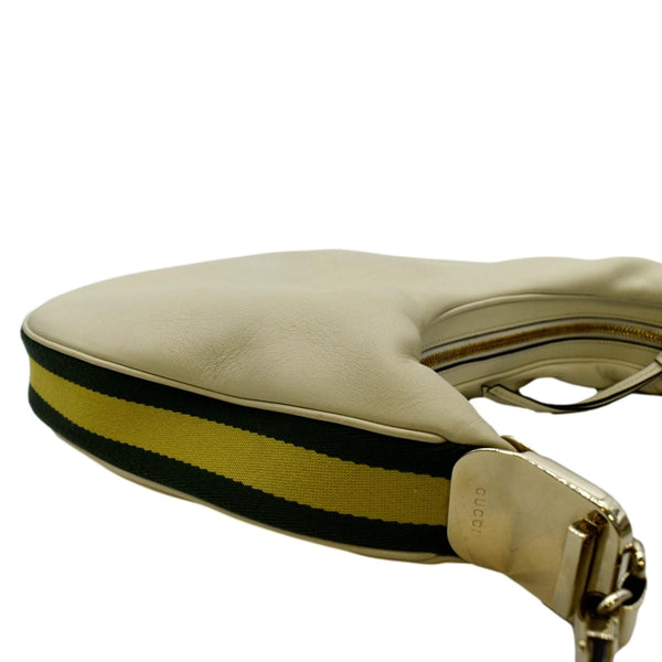 GUCCI Large Attache Leather Shoulder Bag Ivory 702823