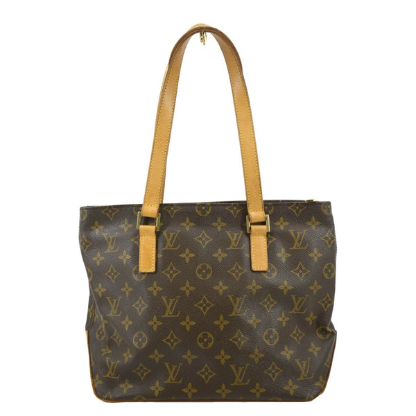LOUIS VUITTON Cabas Piano Monogram Canvas Shoulder Bag Brown