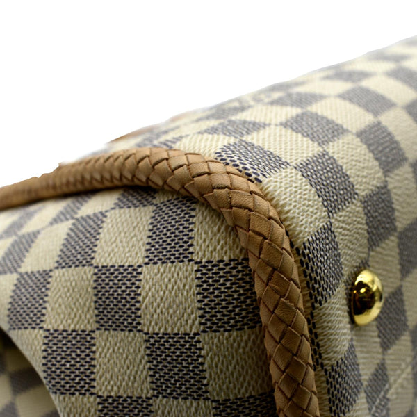 LOUIS VUITTON Propriano Damier Azur Tote Shoulder Bag White