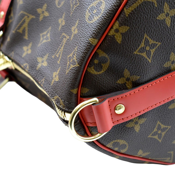 LOUIS VUITTON Keepall 50 Monogram Canvas Travel Bag Red