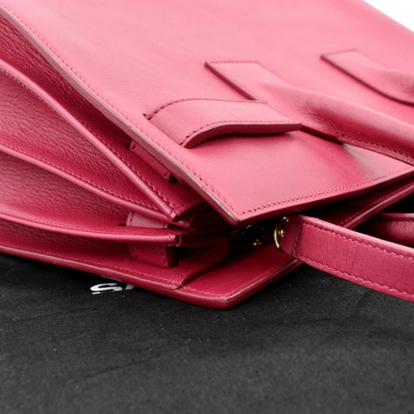 Yves Saint Laurent Sac de Jour Leather Shoulder Bag Pink Color - Top Right