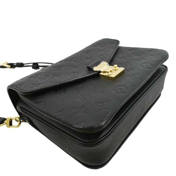 LOUIS VUITTON Metis Pochette Empreinte Leather Crossbody Bag Black