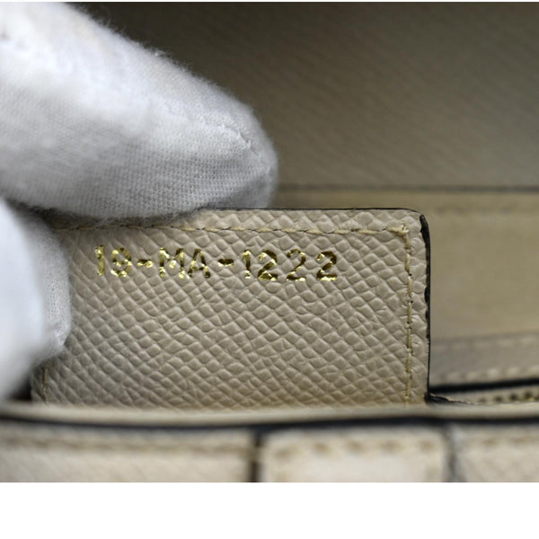 CHRISTIAN DIOR Saddle Grained Calfskin Leather Shoulder Bag Beige