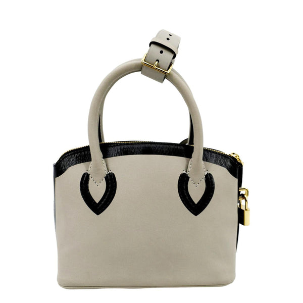 LOUIS VUITTON Lockit Cuir Obsession Leather Satchel Bag Grey
