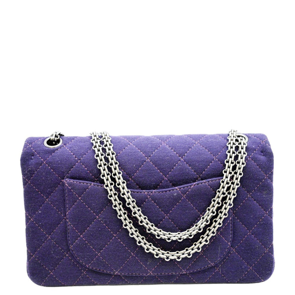 CHANEL Reissue Flap Jersey Fabric Shoulder Bag Purple