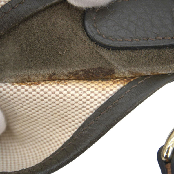 HERMES Evelyne PM Canvas Shoulder Bag Bicolor