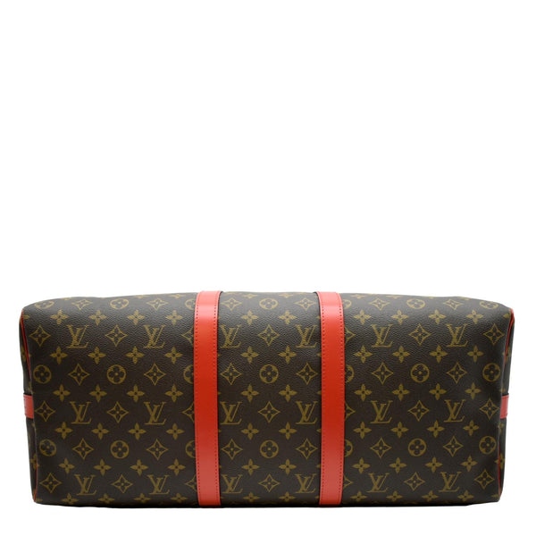 LOUIS VUITTON Keepall 50 Monogram Canvas Travel Bag Red