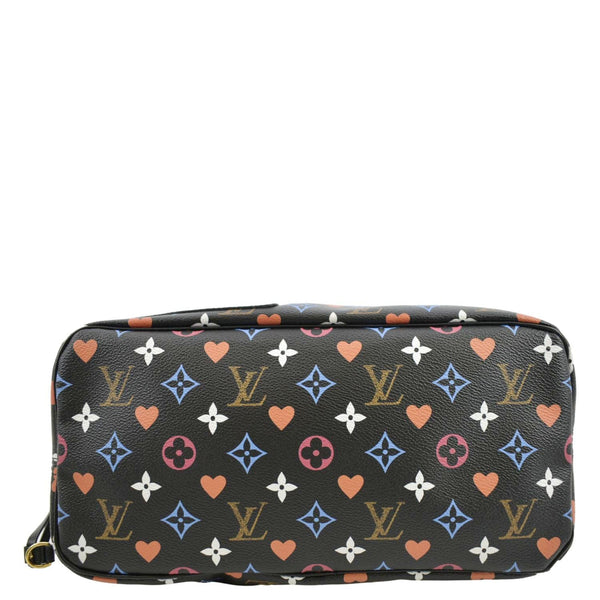 LOUIS VUITTON Game On Neverfull MM Monogram Canvas Tote Bag Black