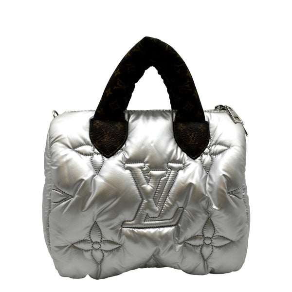 LOUIS VUITTON Speedy Bandouliere 25 Econyl Nylon Pillow Shoulder Bag Silver