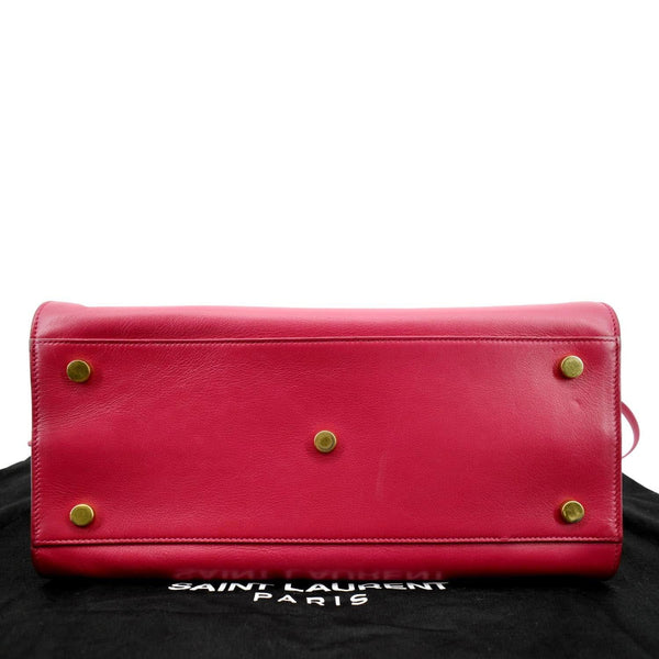Yves Saint Laurent Sac de Jour Leather Shoulder Bag Pink Color - Bottom