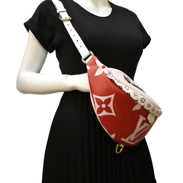 LOUIS VUITTON Giant Monogram Canvas Bumbag Rouge