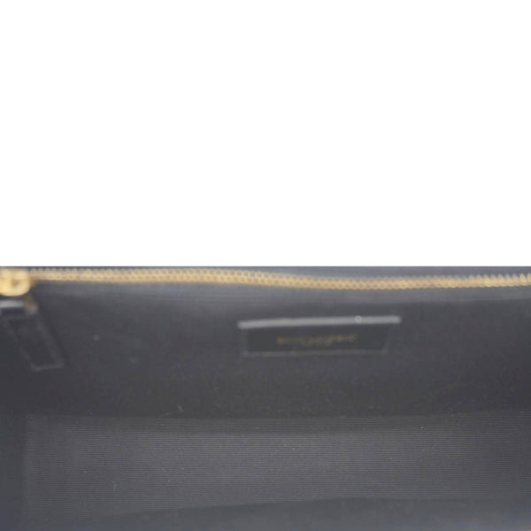 YVES SAINT LAURENT Envelope Large Grain De Poudre Chain Crossbody Bag White