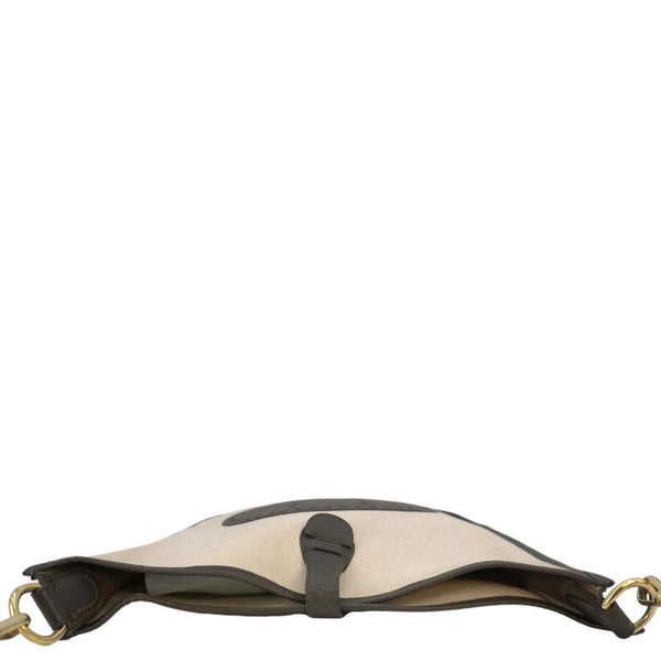 HERMES Evelyne PM Canvas Shoulder Bag Bicolor