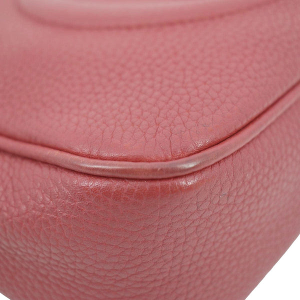 GUCCI Soho Disco Pebbled Leather Crossbody Bag Red 308364