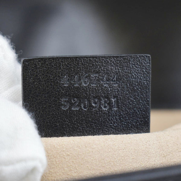 GUCCI GG Marmont Mini Leather Shoulder Bag Black 446744