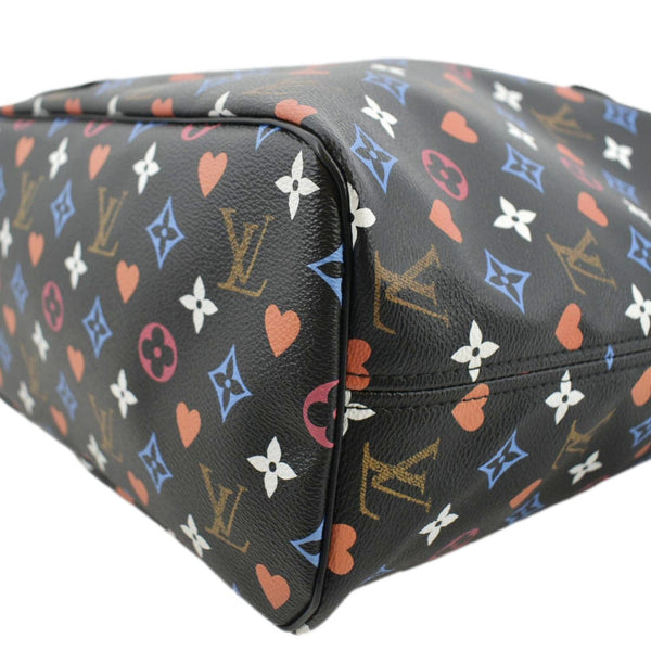 LOUIS VUITTON Game On Neverfull MM Monogram Canvas Tote Bag Black