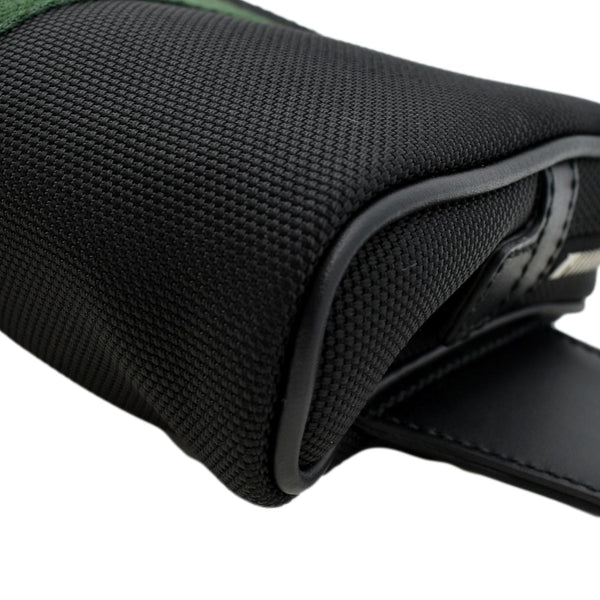 Gucci Web Monogram Canvas Slim Belt Bag in Black