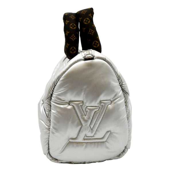 LOUIS VUITTON Speedy Bandouliere 25 Econyl Nylon Pillow Shoulder Bag Silver