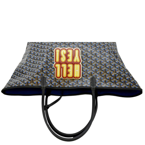 GOYARD Hell Yes Canvas Tote Shoulder Bag Blue