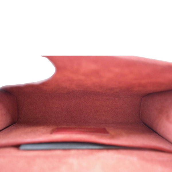 YVES SAINT LAURENT Kate Leather Chain Clutch Crossbody Bag Red