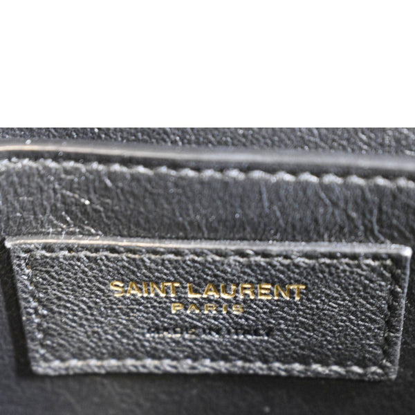 YVES SAINT LAURENT Cassandra Top Handle Leather Shoulder Bag Green