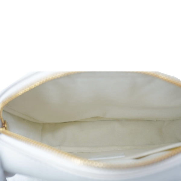 LOUIS VUITTON New Wave Quilted Calfskin Leather Camera Bag White