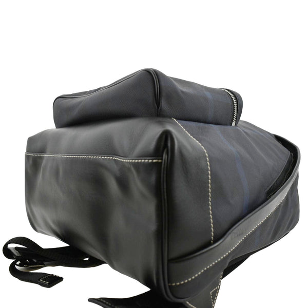 BURBERRY Rocco Check Fabric Backpack Navy Blue