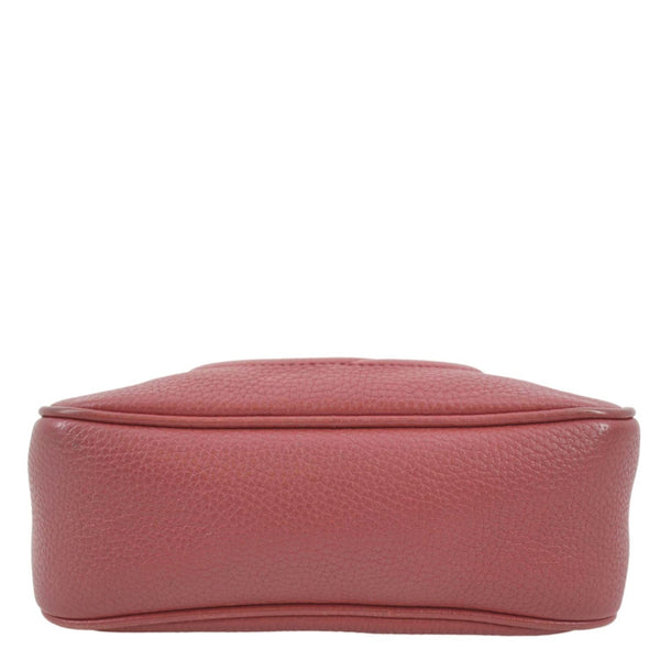 GUCCI Soho Disco Pebbled Leather Crossbody Bag Red 308364