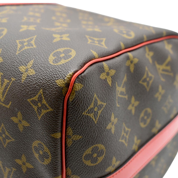 LOUIS VUITTON Keepall 50 Monogram Canvas Travel Bag Red