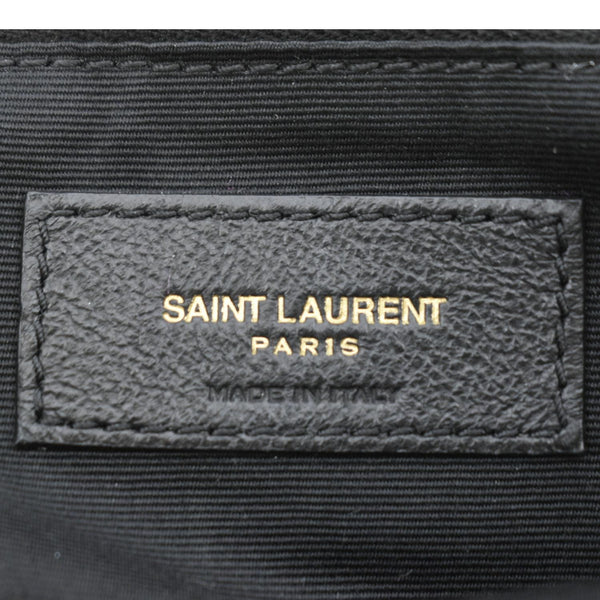 YVES SAINT LAURENT Calypso Organza Leather Crossbody Bag White