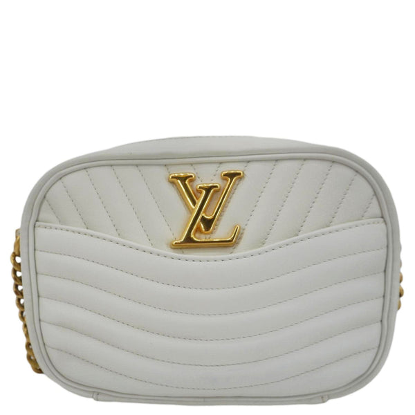 LOUIS VUITTON New Wave Quilted Calfskin Leather Camera Bag White
